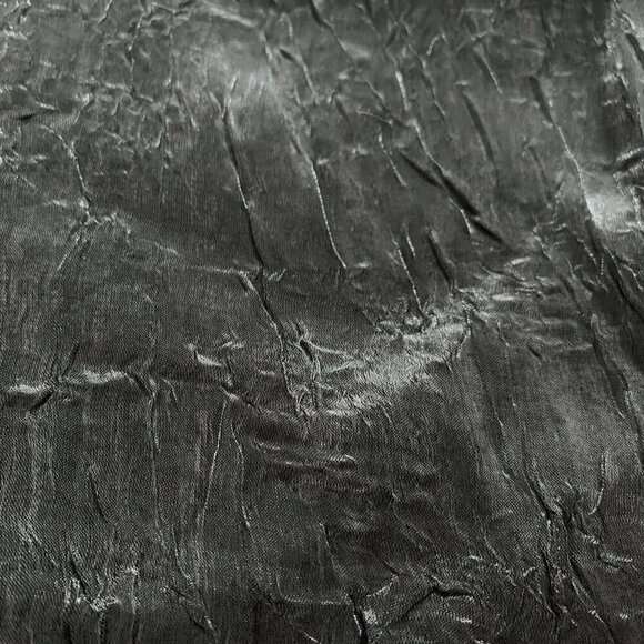 Vintage Y2K Shiny Silver Black Tank Top Cyber Punk Whimsigoth Witchy Grunge Rave - Picture 8 of 14